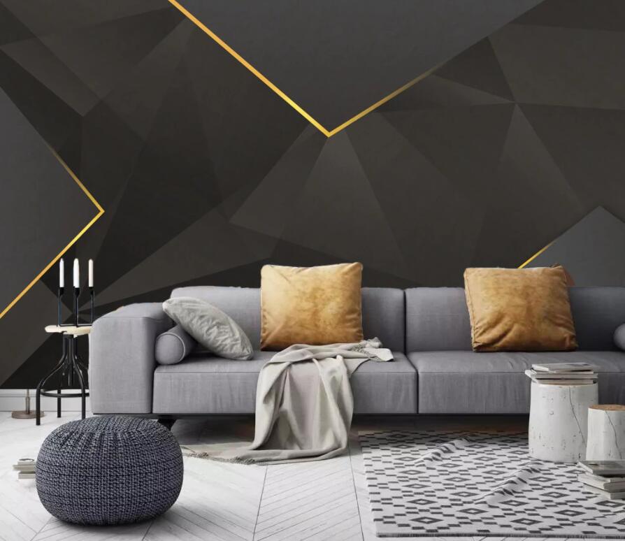 3D Golden Lines 1978 Wall Murals Wallpaper AJ Wallpaper 2 