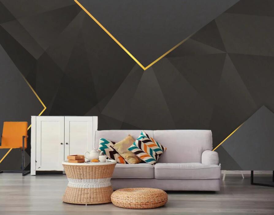 3D Golden Lines 1978 Wall Murals Wallpaper AJ Wallpaper 2 