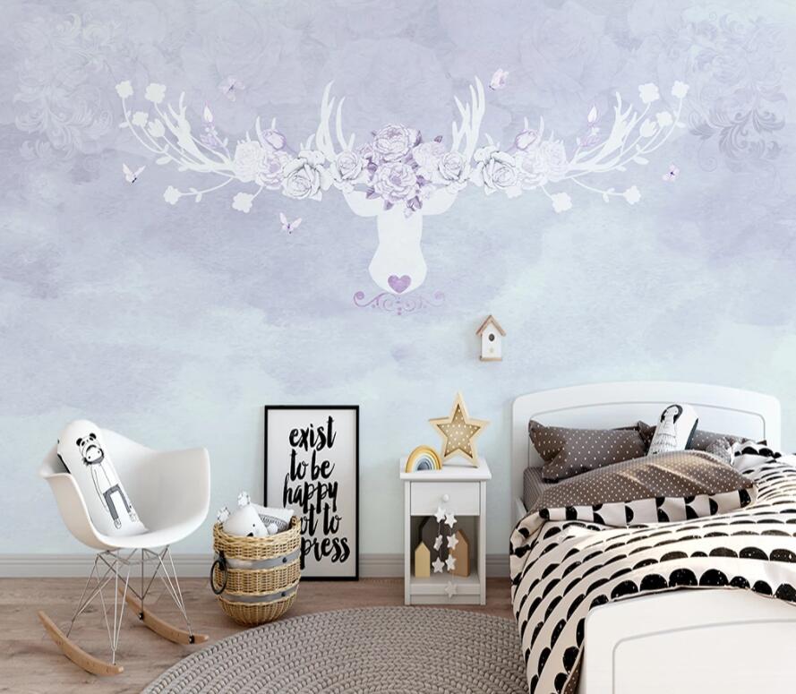 3D Deer Head 1516 Wall Murals Wallpaper AJ Wallpaper 2 