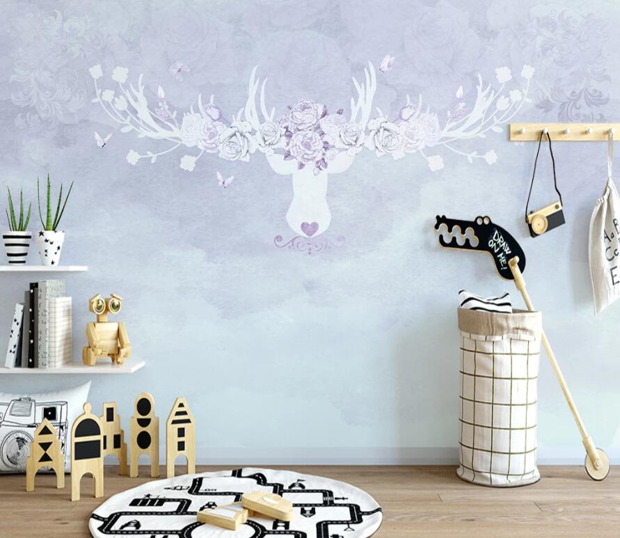 3D Deer Head 1516 Wall Murals Wallpaper AJ Wallpaper 2 