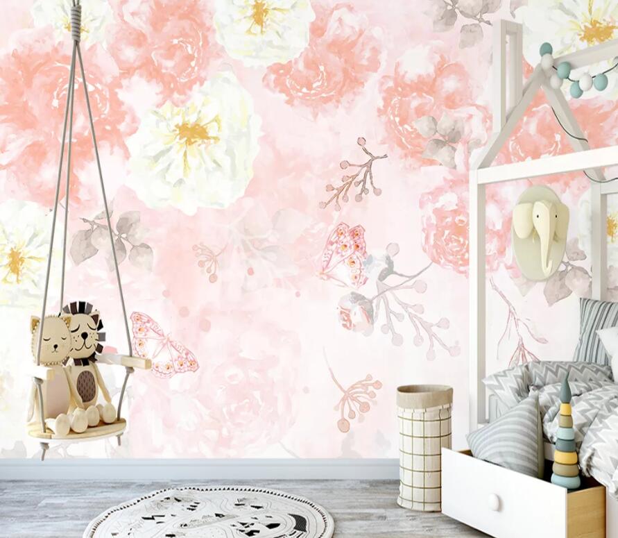 3D Pink Flowers 1471 Wall Murals Wallpaper AJ Wallpaper 2 