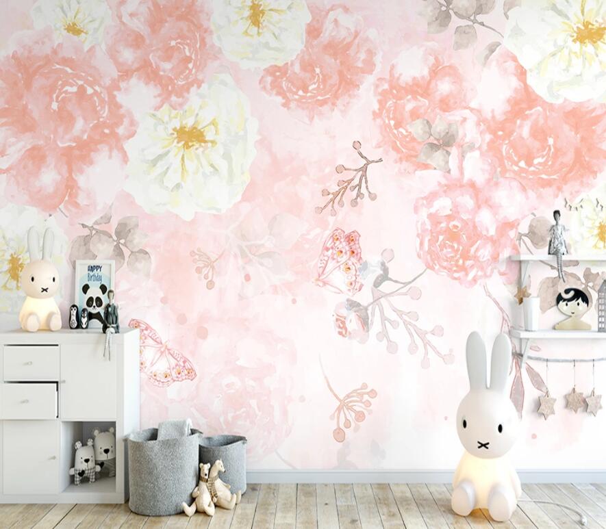 3D Pink Flowers 1471 Wall Murals Wallpaper AJ Wallpaper 2 