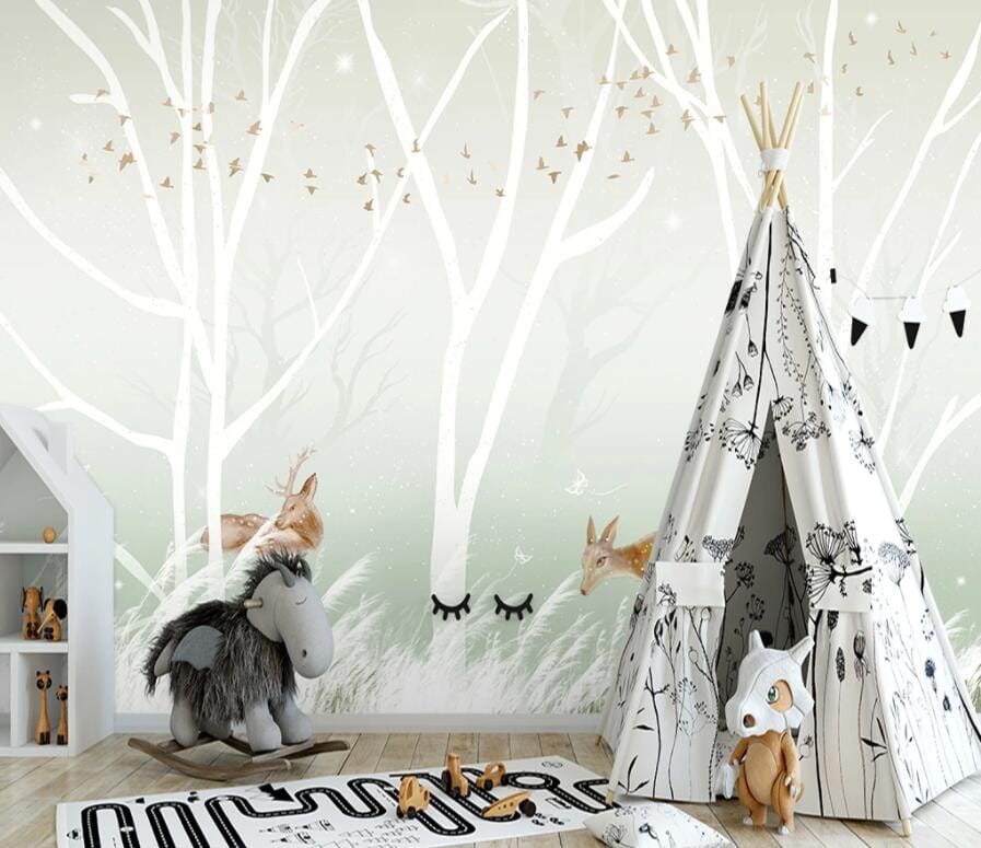 3D White Forest 2482 Wall Murals Wallpaper AJ Wallpaper 2 