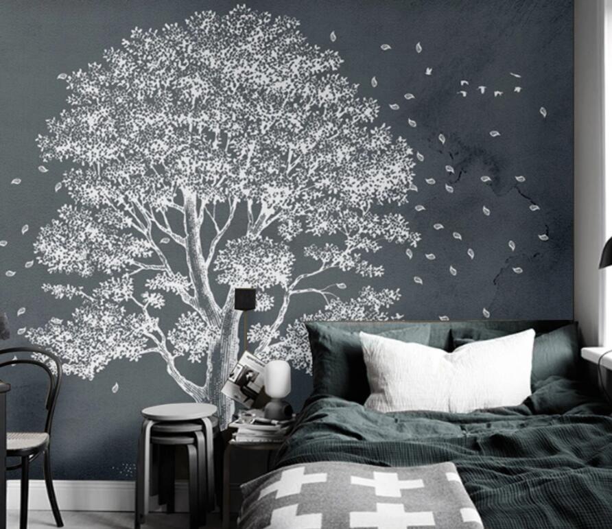 3D Gray Tree 1066 Wall Murals Wallpaper AJ Wallpaper 2 