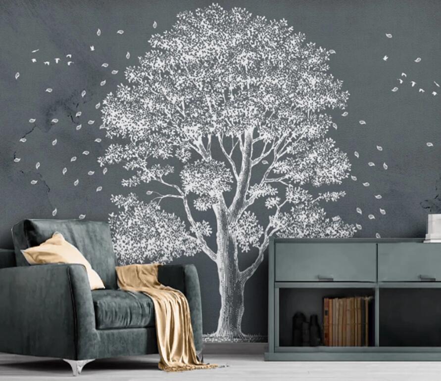 3D Gray Tree 1066 Wall Murals Wallpaper AJ Wallpaper 2 