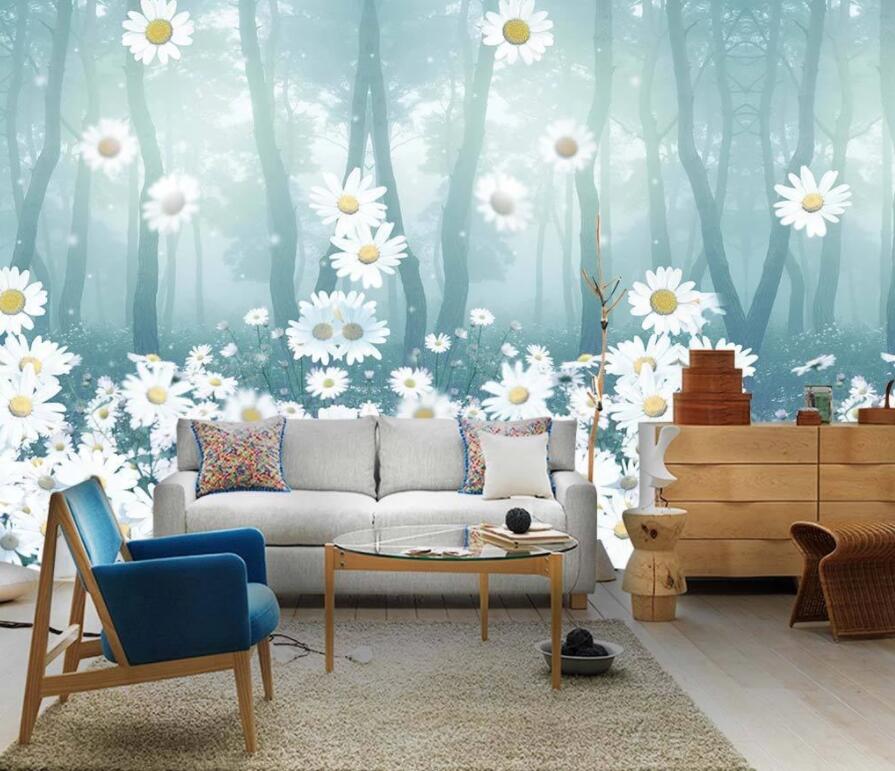 3D Small Daisy 486 Wall Murals Wallpaper AJ Wallpaper 2 