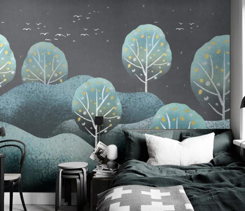 3D Cute Little Tree 2312 Wall Murals Wallpaper AJ Wallpaper 2 