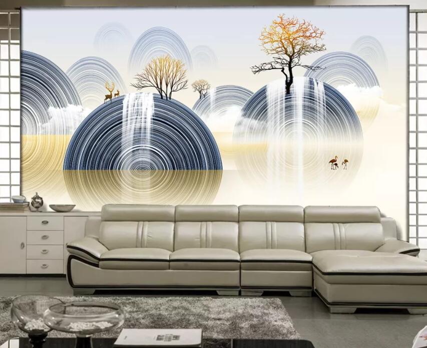 3D Round Tree 1270 Wall Murals Wallpaper AJ Wallpaper 2 