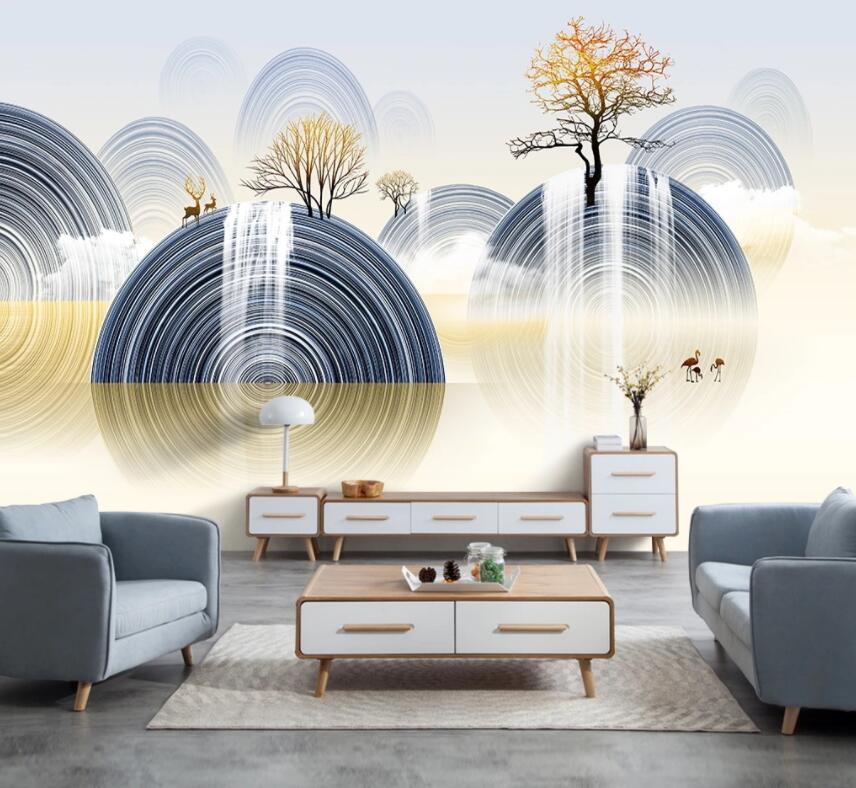 3D Round Tree 1270 Wall Murals Wallpaper AJ Wallpaper 2 