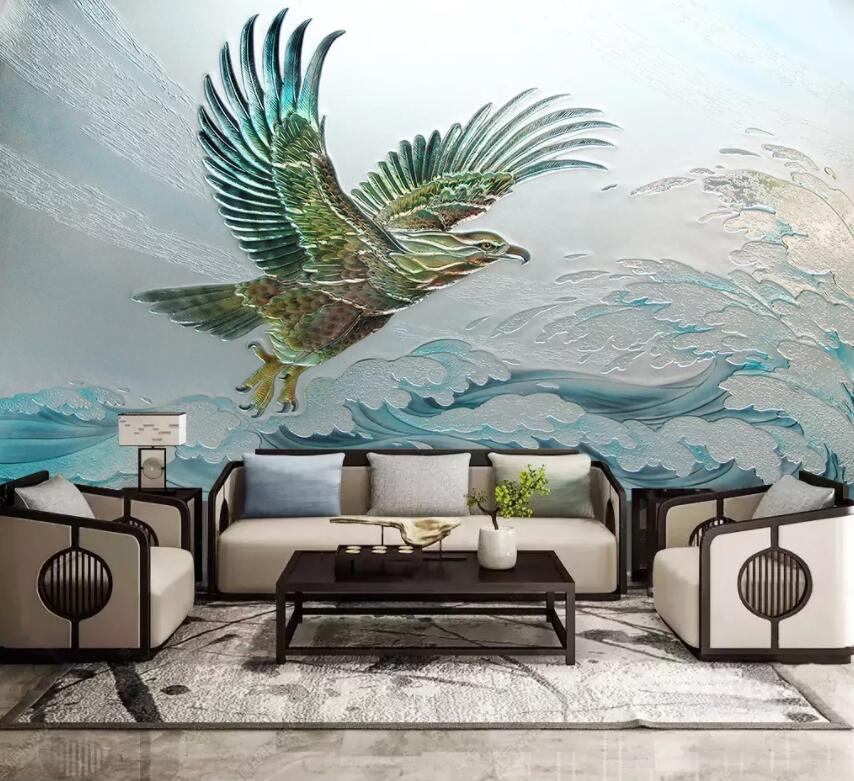 3D Eagle Spreading Wings 922 Wall Murals Wallpaper AJ Wallpaper 2 