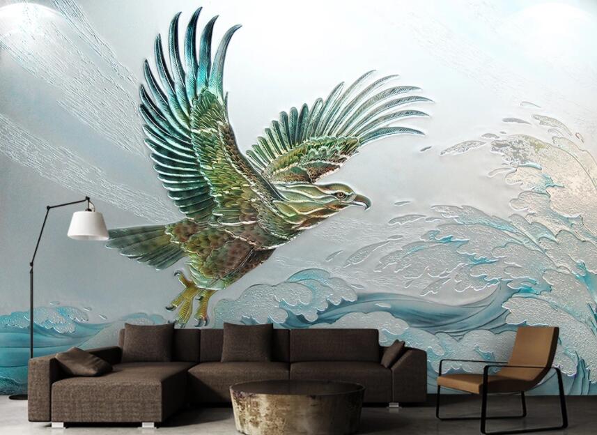 3D Eagle Spreading Wings 922 Wall Murals Wallpaper AJ Wallpaper 2 