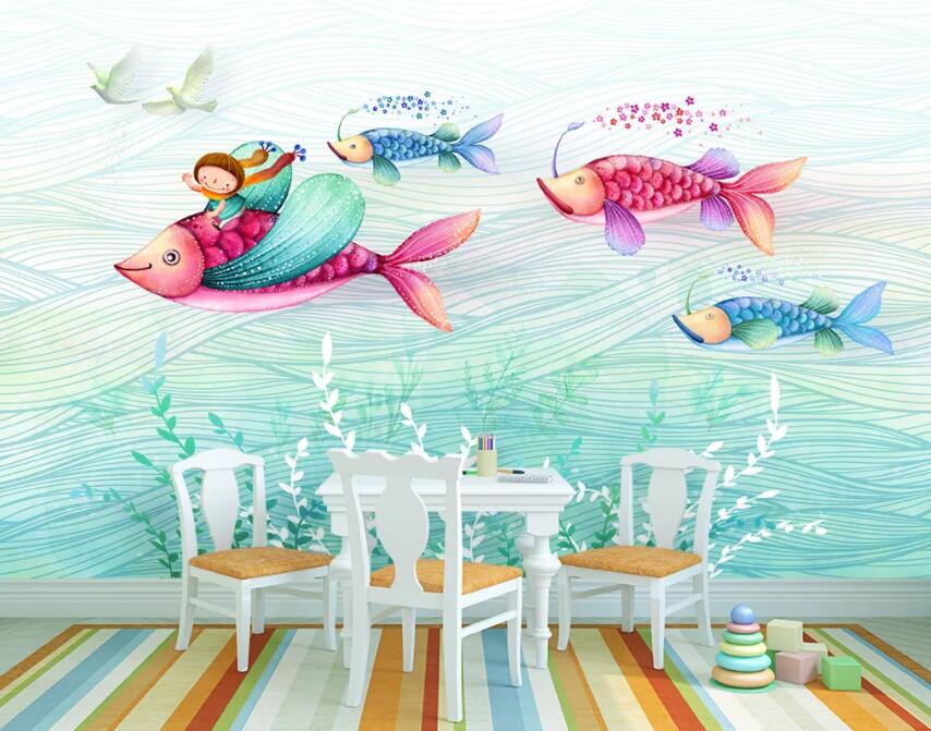 3D Colored Fish 794 Wall Murals Wallpaper AJ Wallpaper 2 