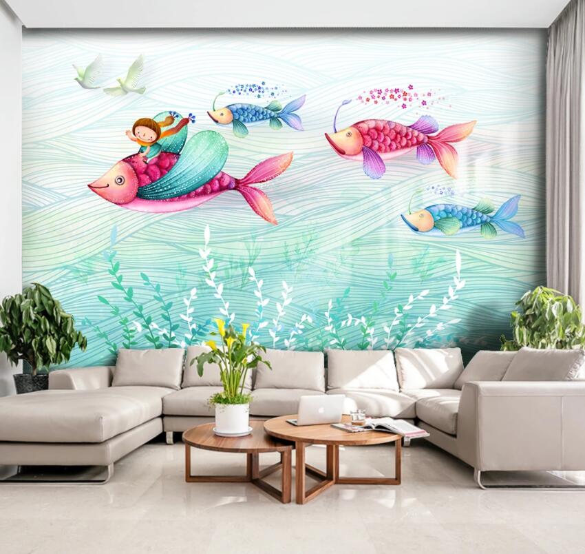 3D Colored Fish 794 Wall Murals Wallpaper AJ Wallpaper 2 