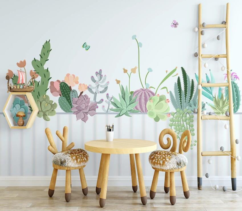 3D Cute Plants 1370 Wall Murals Wallpaper AJ Wallpaper 2 