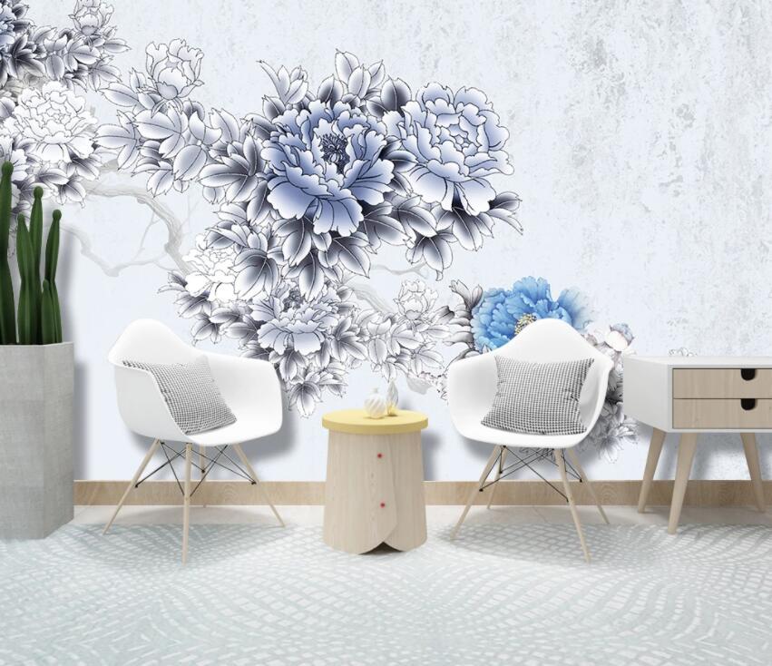 3D Branch Flower 1973 Wall Murals Wallpaper AJ Wallpaper 2 