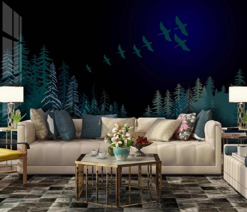 3D Starry Woods 1959 Wall Murals Wallpaper AJ Wallpaper 2 