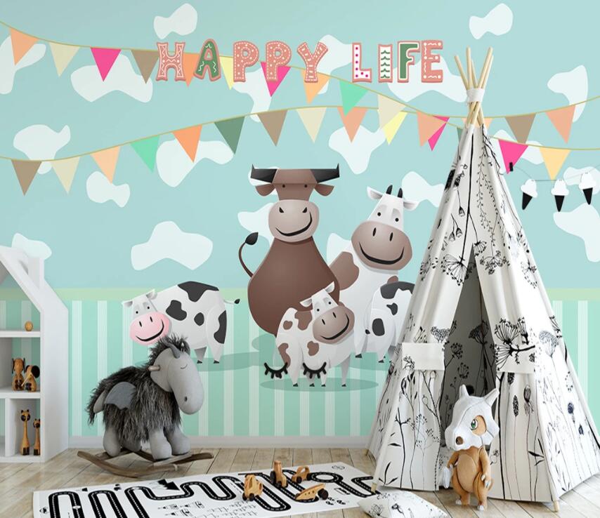 3D Cow 1182 Wall Murals Wallpaper AJ Wallpaper 2 