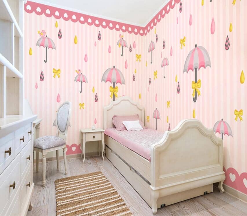 3D Pink Umbrella 2308 Wall Murals Wallpaper AJ Wallpaper 2 