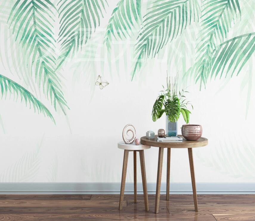 3D Green Leaf 883 Wall Murals Wallpaper AJ Wallpaper 2 