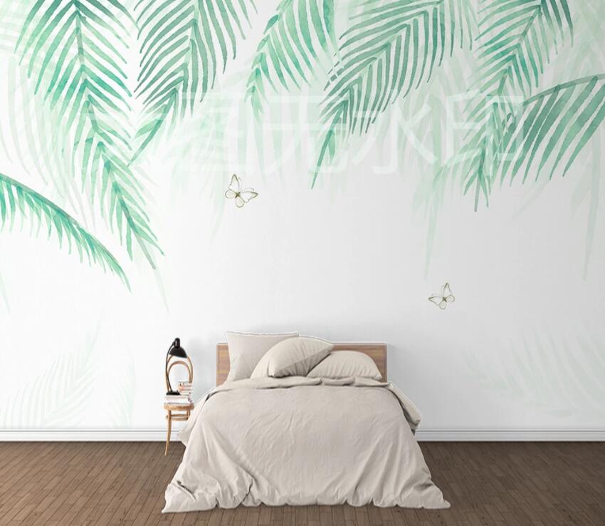 3D Green Leaf 883 Wall Murals Wallpaper AJ Wallpaper 2 