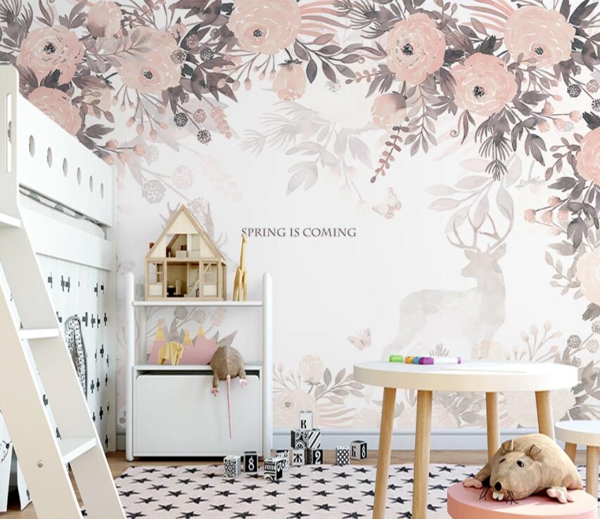 3D Flower Butterfly 878 Wall Murals Wallpaper AJ Wallpaper 2 