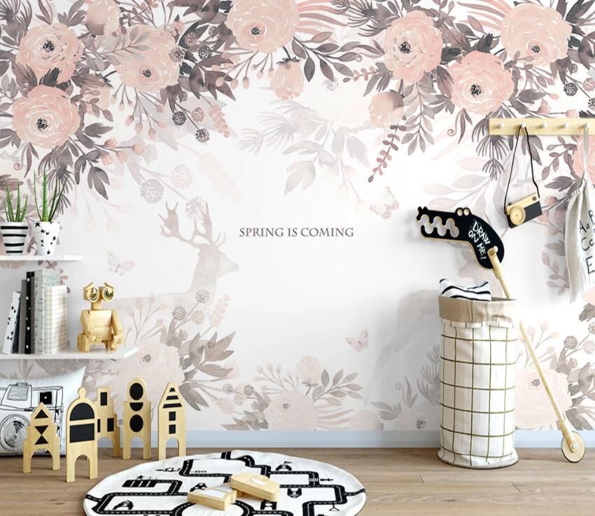 3D Flower Butterfly 878 Wall Murals Wallpaper AJ Wallpaper 2 