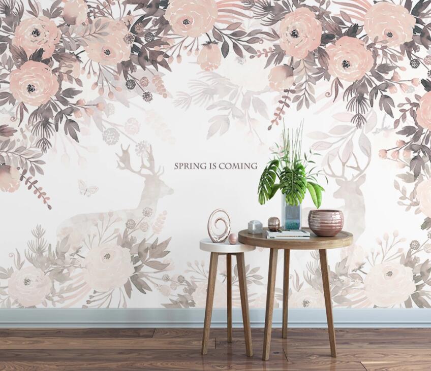 3D Flower Butterfly 878 Wall Murals Wallpaper AJ Wallpaper 2 