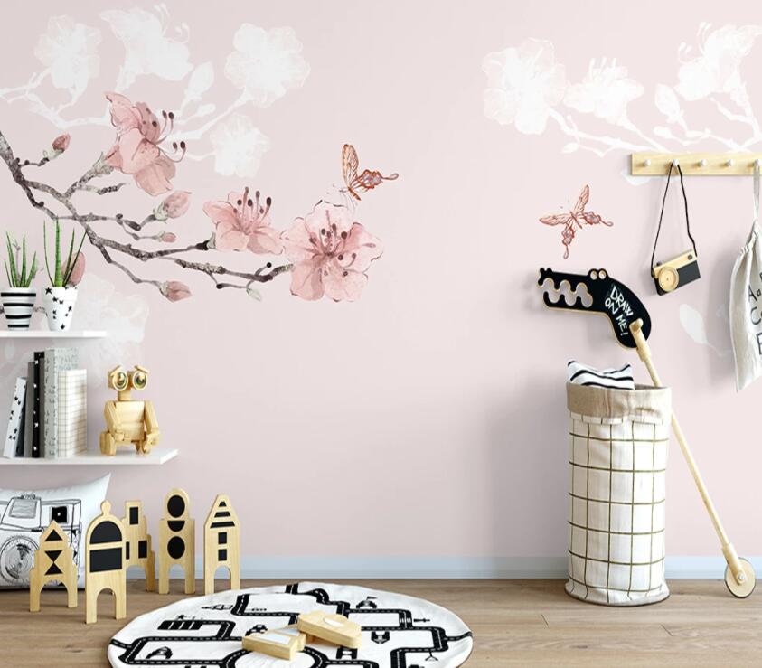 3D Flower Butterfly 877 Wall Murals Wallpaper AJ Wallpaper 2 