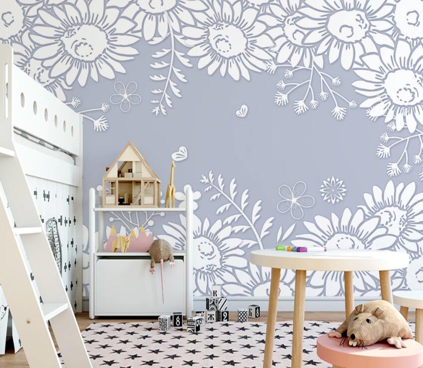 3D Cute Flowers 859 Wall Murals Wallpaper AJ Wallpaper 2 