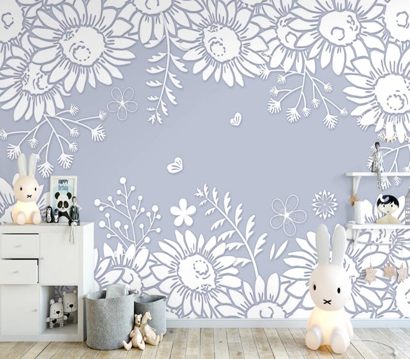 3D Cute Flowers 859 Wall Murals Wallpaper AJ Wallpaper 2 