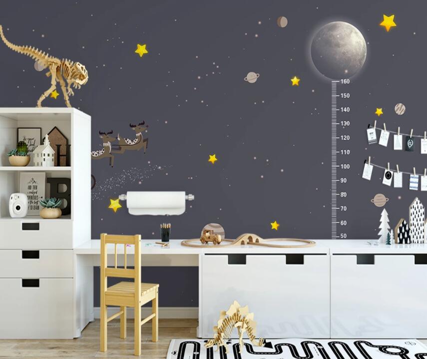 3D Moon Stars 819 Wall Murals Wallpaper AJ Wallpaper 2 