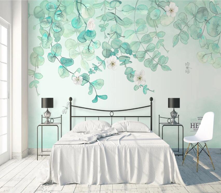 3D Green Leaf 769 Wall Murals Wallpaper AJ Wallpaper 2 