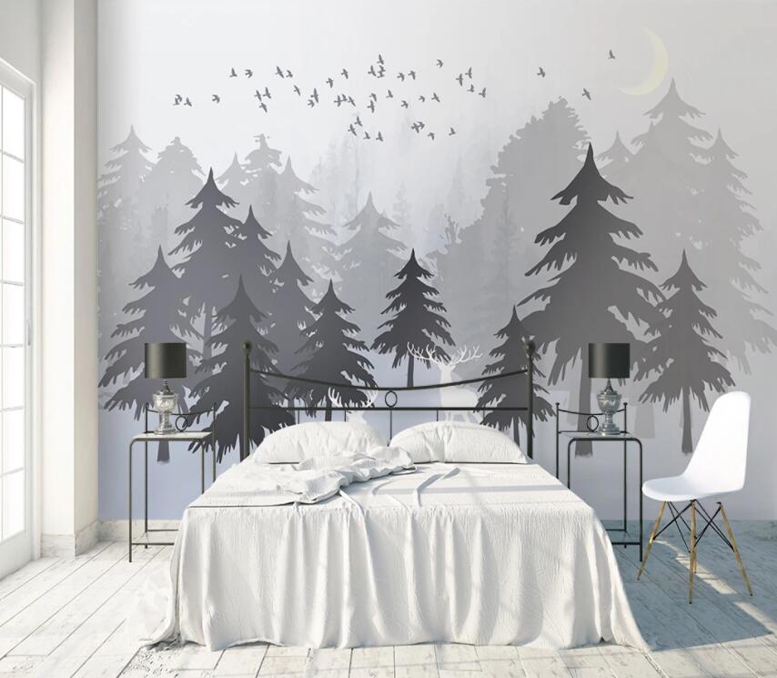 3D Misty Valley 754 Wall Murals Wallpaper AJ Wallpaper 2 