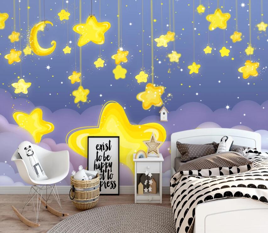 3D Star Twinkling 738 Wall Murals Wallpaper AJ Wallpaper 2 