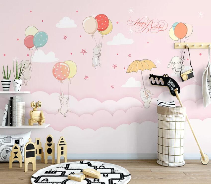 3D Pink Balloon 732 Wall Murals Wallpaper AJ Wallpaper 2 