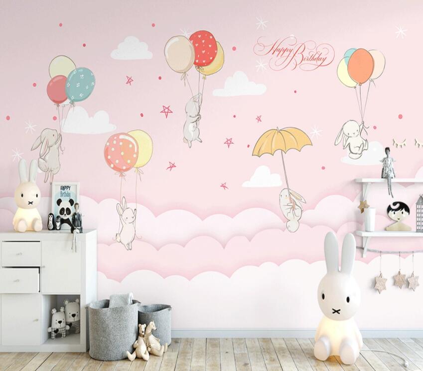 3D Pink Balloon 732 Wall Murals Wallpaper AJ Wallpaper 2 