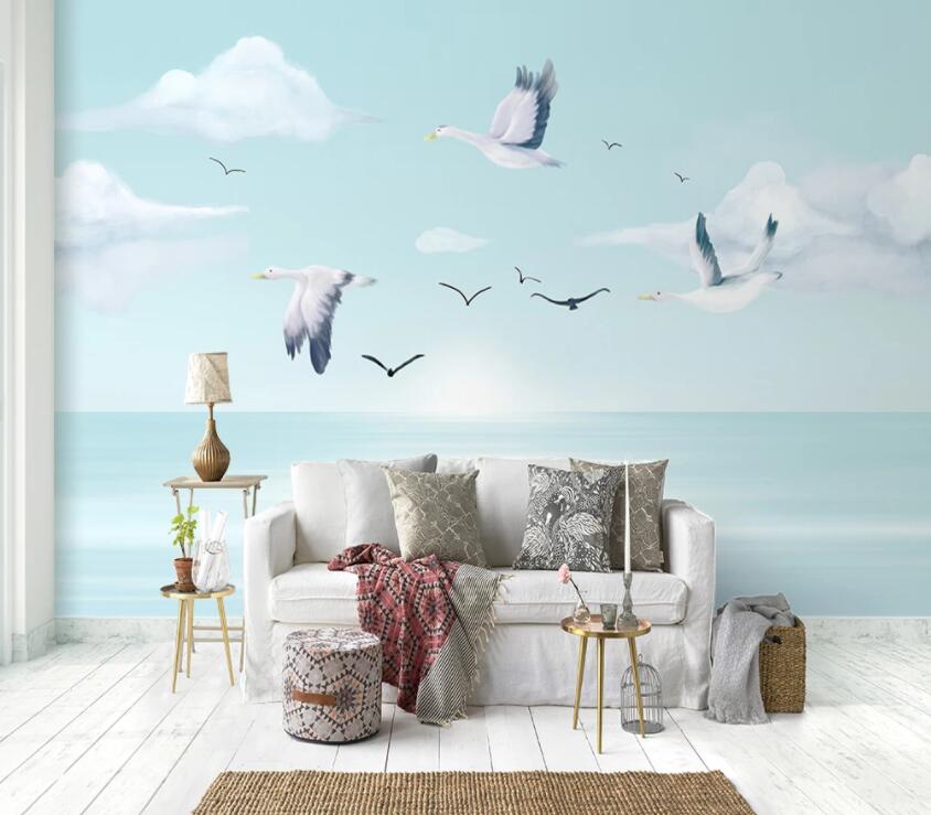 3D Sea Bird 709 Wall Murals Wallpaper AJ Wallpaper 2 