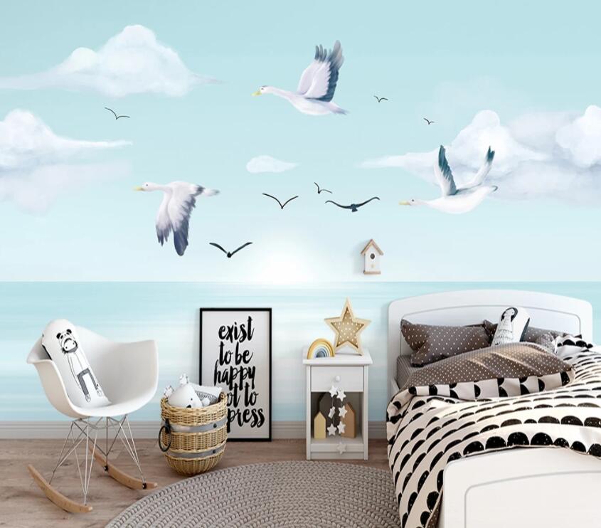 3D Sea Bird 709 Wall Murals Wallpaper AJ Wallpaper 2 