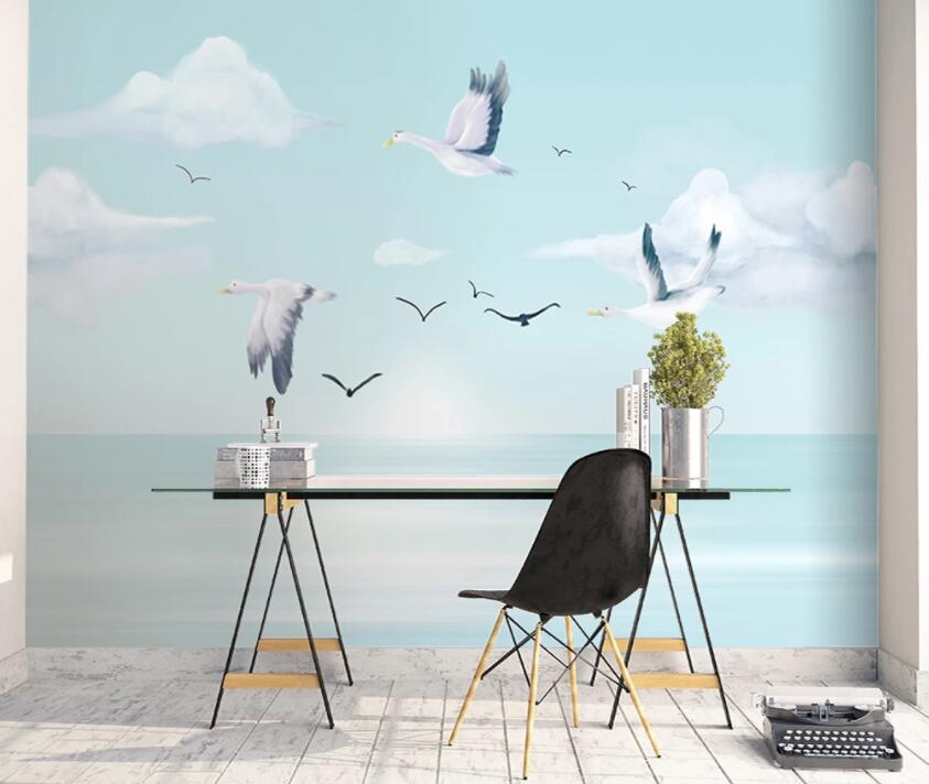 3D Sea Bird 709 Wall Murals Wallpaper AJ Wallpaper 2 