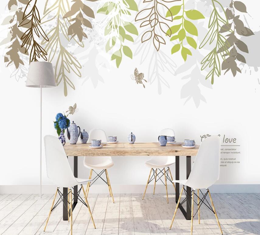 3D Small Leaves 674 Wall Murals Wallpaper AJ Wallpaper 2 