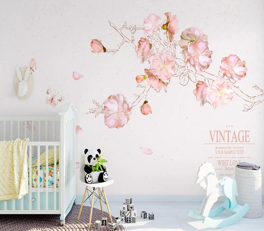 3D Pink Flowers 625 Wall Murals Wallpaper AJ Wallpaper 2 