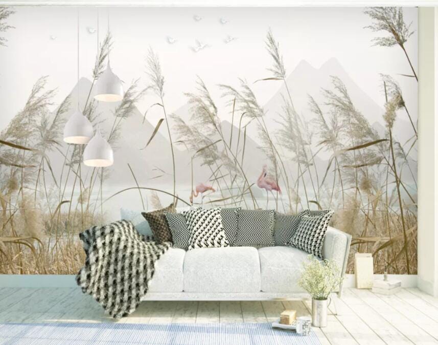 3D Reed Fluttering 1621 Wall Murals Wallpaper AJ Wallpaper 2 