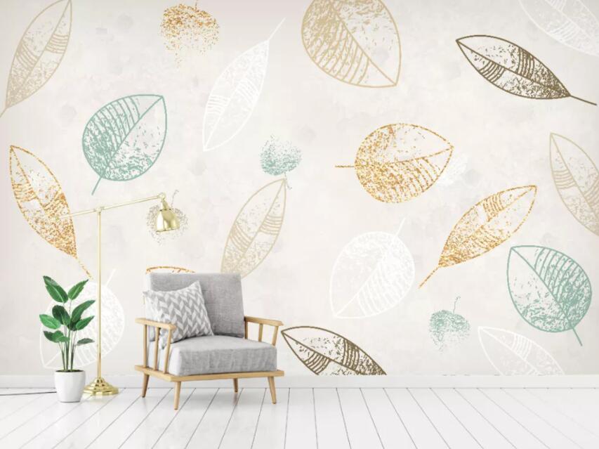 3D Colored Leaves 141 Wall Murals Wallpaper AJ Wallpaper 2 