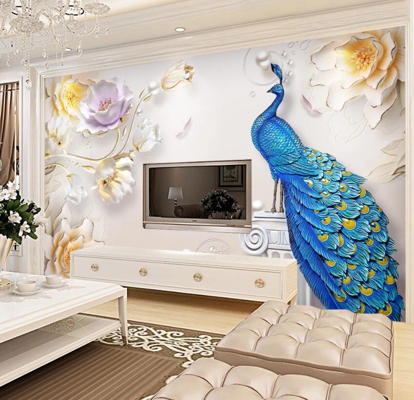 3D Peacock 1456 Wall Murals Wallpaper AJ Wallpaper 2 