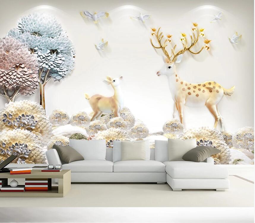 3D Small Tree Forest 1373 Wall Murals Wallpaper AJ Wallpaper 2 