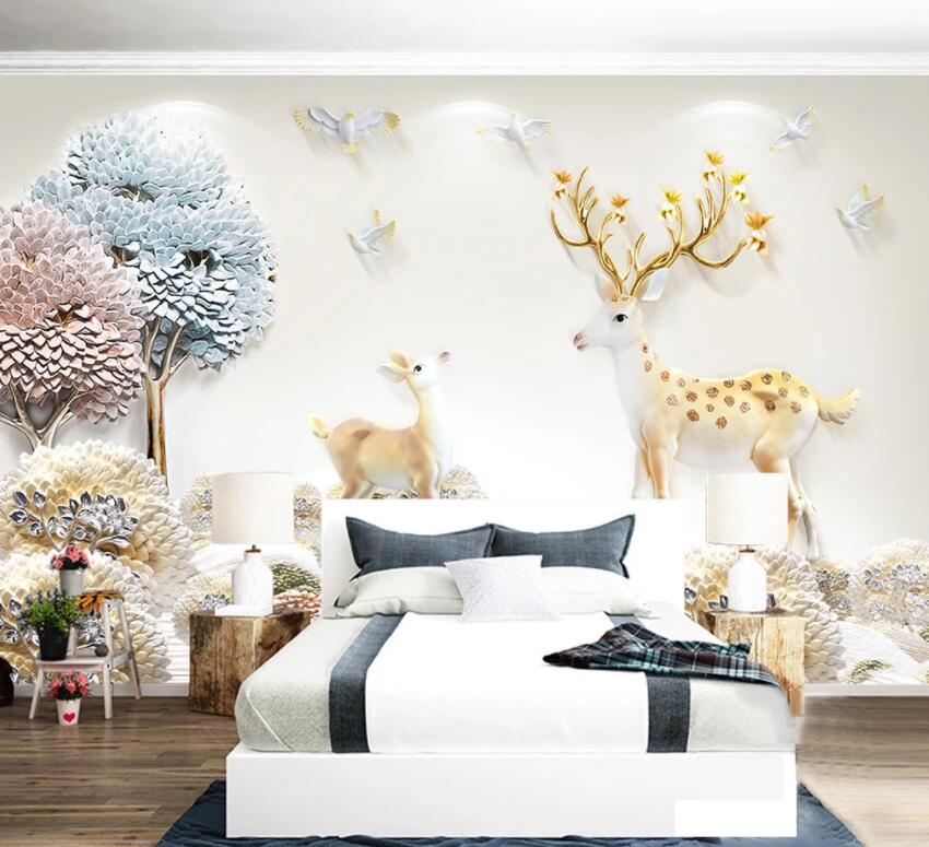 3D Small Tree Forest 1373 Wall Murals Wallpaper AJ Wallpaper 2 