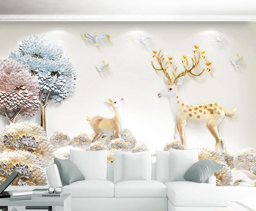 3D Small Tree Forest 1373 Wall Murals Wallpaper AJ Wallpaper 2 