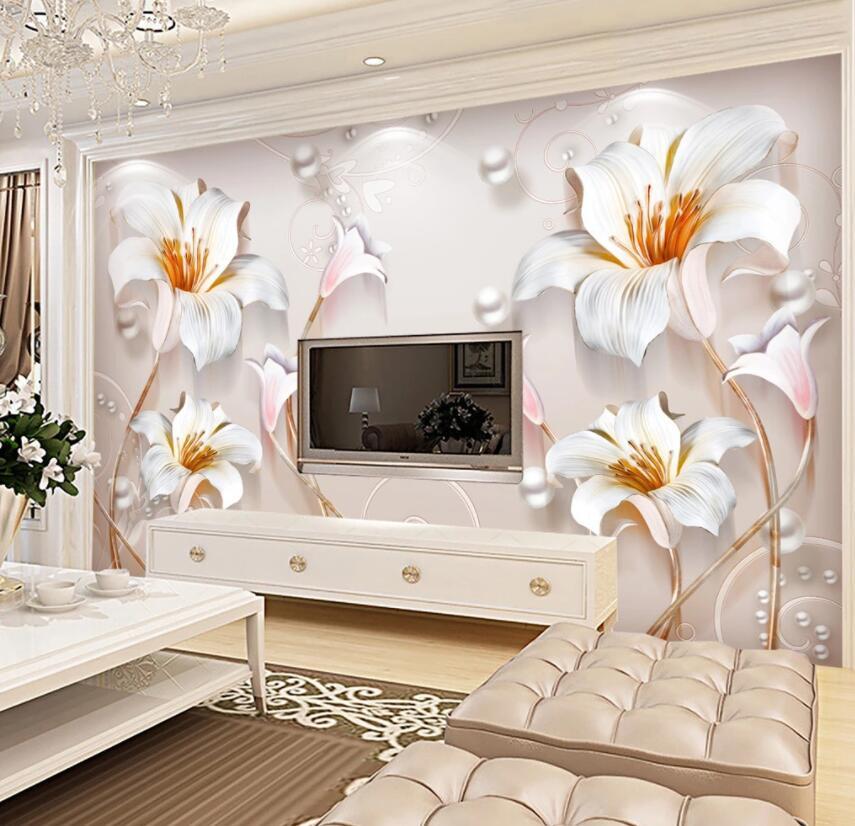 3D Lily 1272 Wall Murals Wallpaper AJ Wallpaper 2 