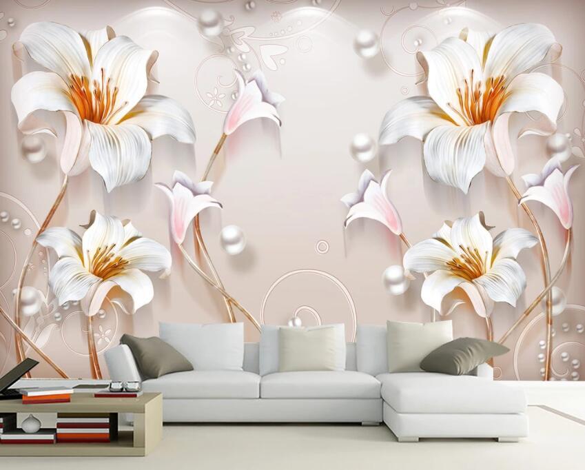 3D Lily 1272 Wall Murals Wallpaper AJ Wallpaper 2 