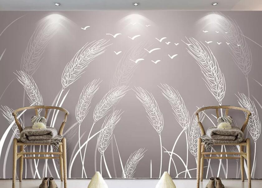 3D Reed Fluttering 1198 Wall Murals Wallpaper AJ Wallpaper 2 